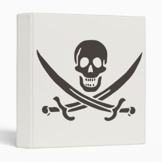 Obsidian Skull Swords Pirate flag of Calico Jack Binder