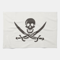Obsidian Skull Swords Pirate flag of Calico Jack