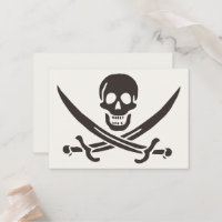 Obsidian Skull Swords Pirate flag of Calico Jack