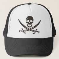 Obsidian Skull Swords Pirate flag of Calico Jack