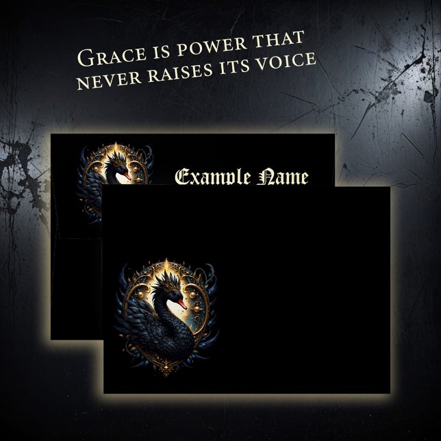 Obsidian Swan of Silent Grace – Dark Fantasy  Envelope (Creator Uploaded)