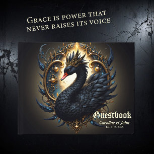 Obsidian Swan of Silent Grace – Dark Fantasy Guest Book