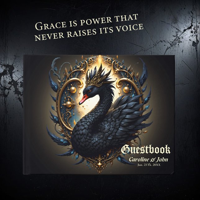 Obsidian Swan of Silent Grace – Dark Fantasy  Guest Book (Creator Uploaded)
