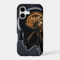 Obsidienne noire Android Cyberpunk Engrenage Mécan