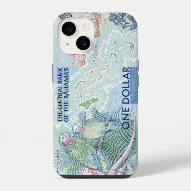 Obsolete Bahamas Parrot Note iPhone Case (Back)