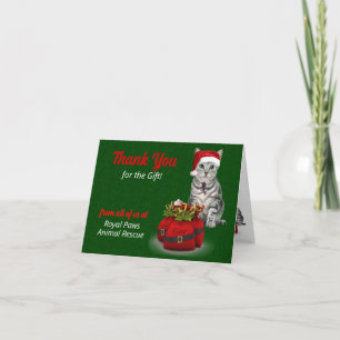 OBSOLETE Cat and Mouse Holiday Thank You Card