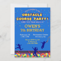 Obstacle Course Birthday Invitation