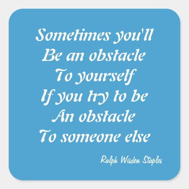 obstacle square sticker (Front)