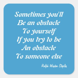 obstacle square sticker