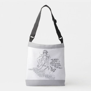 Obstacles Melt Away Walk Boldly Motivational Quote Crossbody Bag