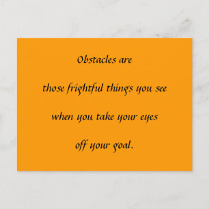 Obstacles Postcard