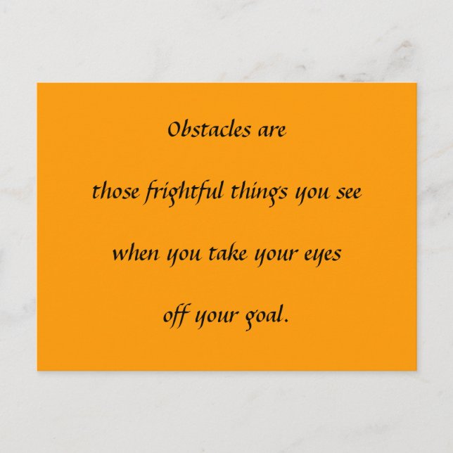 Obstacles Postcard (Front)