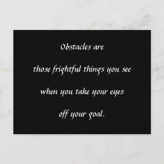 Obstacles Postcard