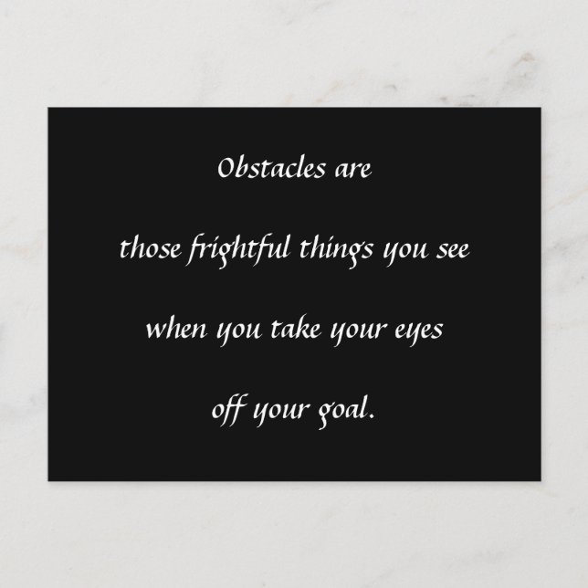 Obstacles Postcard (Front)