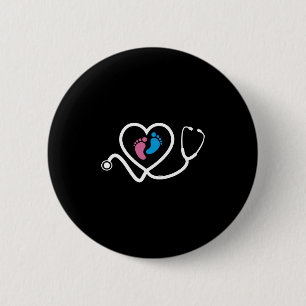 Obstetric Nurse Baby 2 Inch Round Button