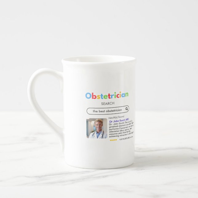 OBSTETRICIAN DOCTORS antistress google fun 02 Bone China Mug (Left)