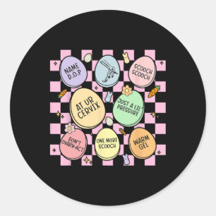 Obstetrician Eggs Bunny Gynecologist Obgyn Nurse E Classic Round Sticker