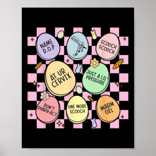 Obstetrician Eggs Bunny Gynecologist Obgyn Nurse E Poster