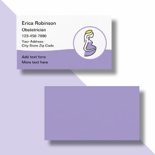 Obstetrician Gynecologist Modern Business Cards