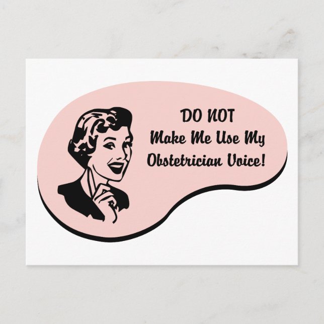 Obstetrician Voice Postcard (Front)