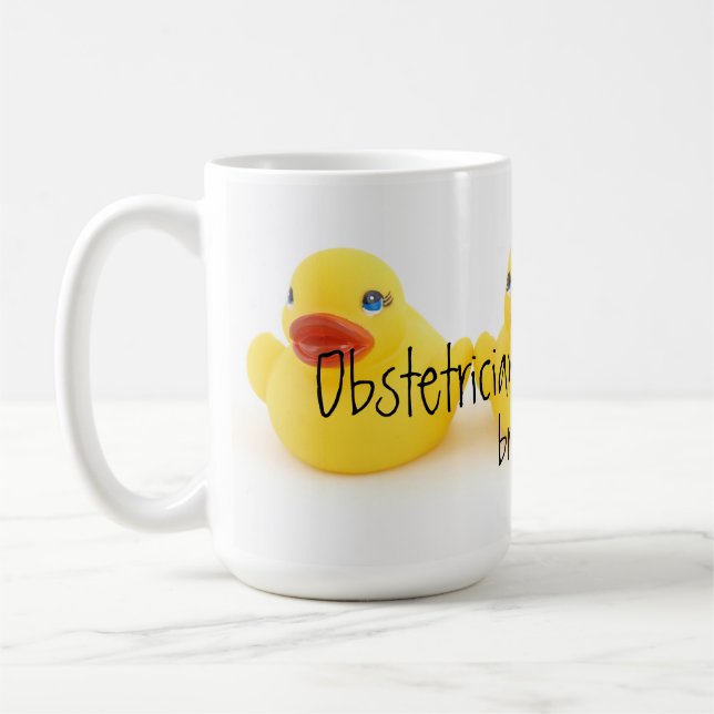 Obstetricians and Yellow Rubber Ducks Coffee Mug (Left)