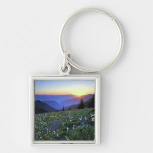 Obstruciton Point Sunset, Olympic NP, WA, USA Keychain