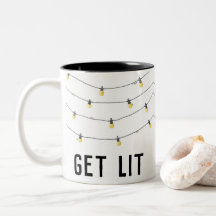 Obtenez à Lit la tasse drôle de lumières de Noël