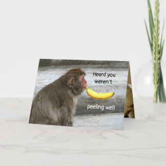 Obtenez bien Carte Drôle Singe avec Banana Sentez