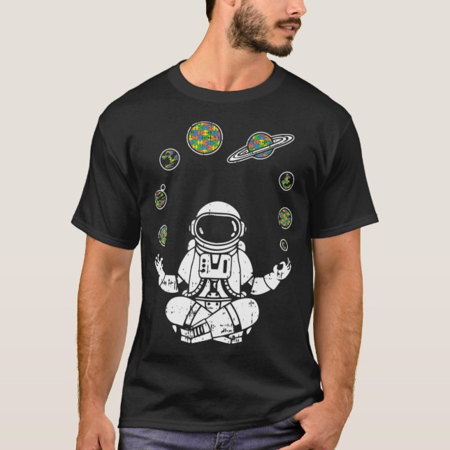 Obtenez cette T-Shirt astronaute de yoga comme ann (Devant)
