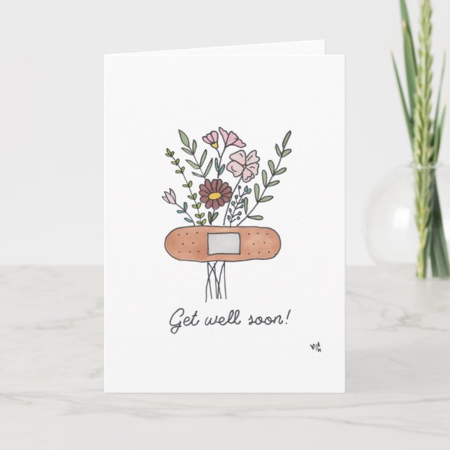 Obtenez des fleurs et une carte de bandaid (Devant)