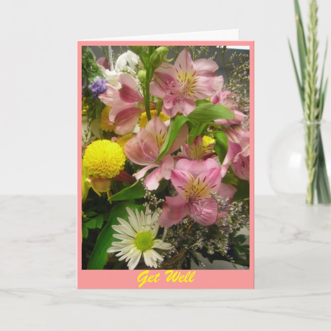 Obtenez la carte bonne de bouquet (Devant)
