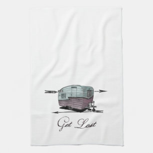 Obtenez perdu - serviette de cuisine vintage de