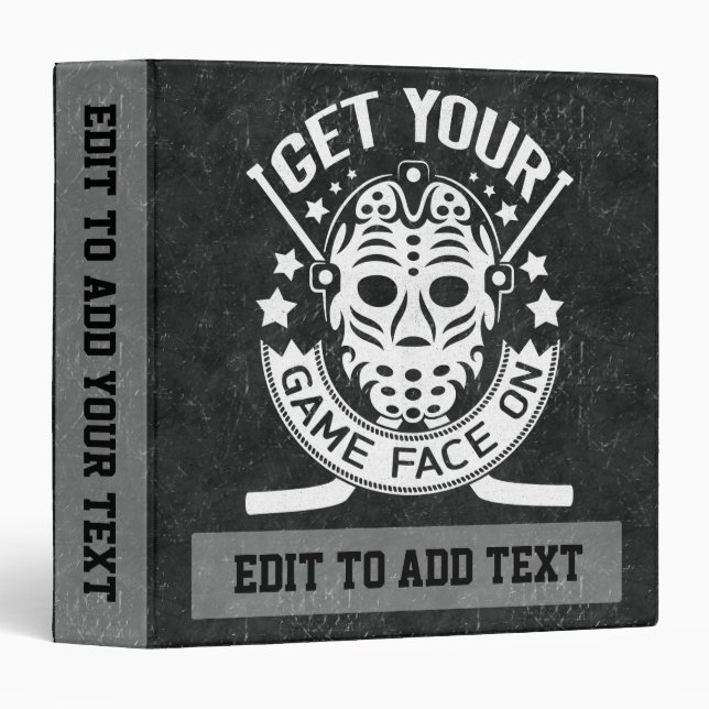 Obtenez Votre Face De Jeu Sur Le Classeur De Hocke (Devant/Côté)
