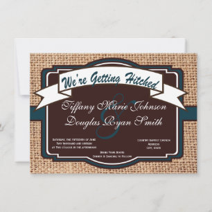 Obtenir des burlaps rustiques invitation de mariag