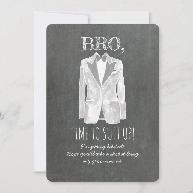 Obtenir Hitched - Costume Up - Drôle Invitation Gr (Devant)