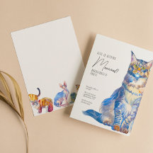 Obtenir Meowie Chat Bachelorette Fête Invitation