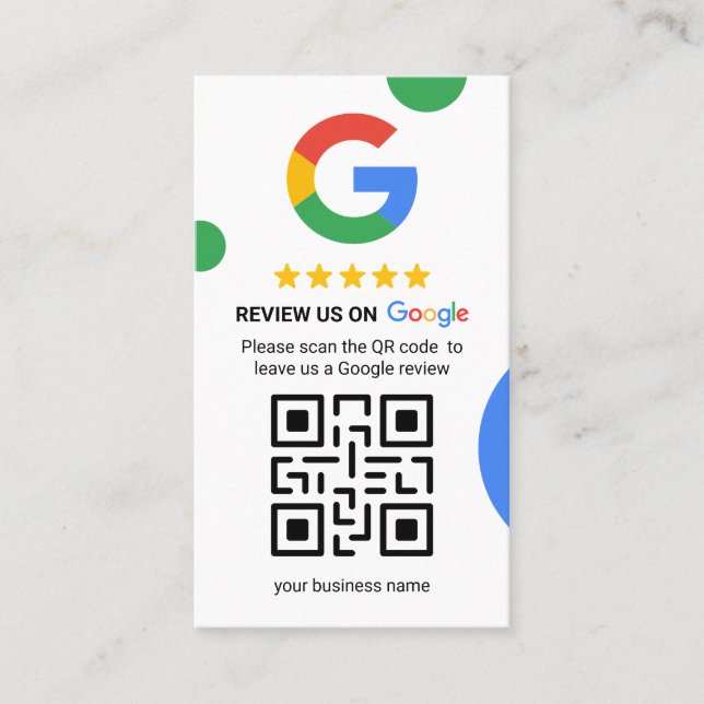 Obtenir plus d'avis Google - Carte de visite de co (Devant)