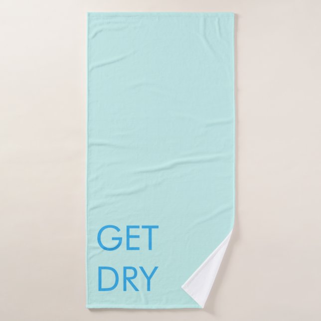 Obtenir un message sec ou personnalisé bleu et ver (Serviette de bain)