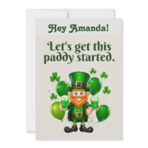 Obtenons cette carte Paddy Going - St. Patrick's D