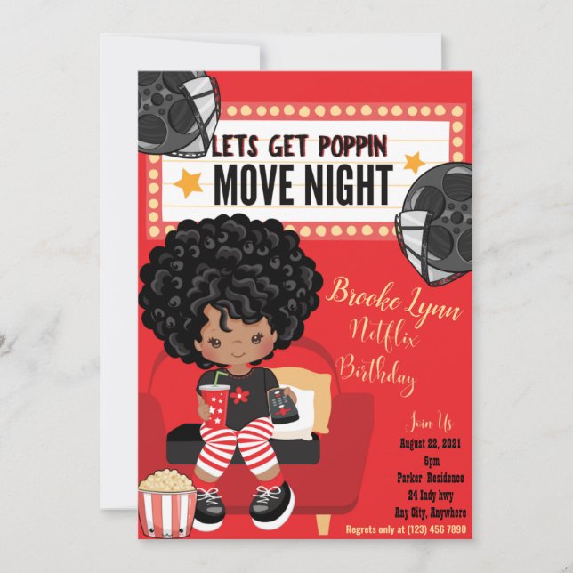 Obtenons-le Poppin Birthday Invitation Card (Devant)