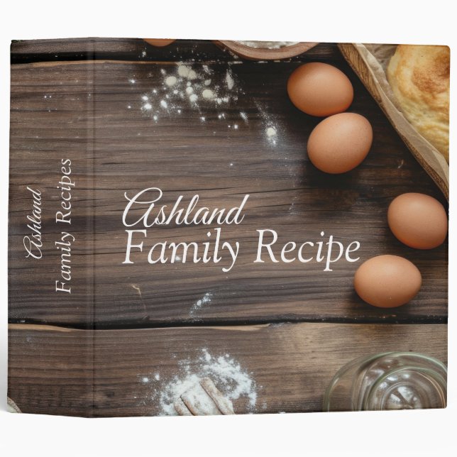 Obtenons un Classeur de recettes de cuisson - Gran (Devant/Côté)