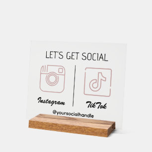 Obtenons un signe acrylique marketing des médias s