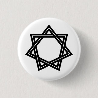 Obtuse Heptagram Button (Black)