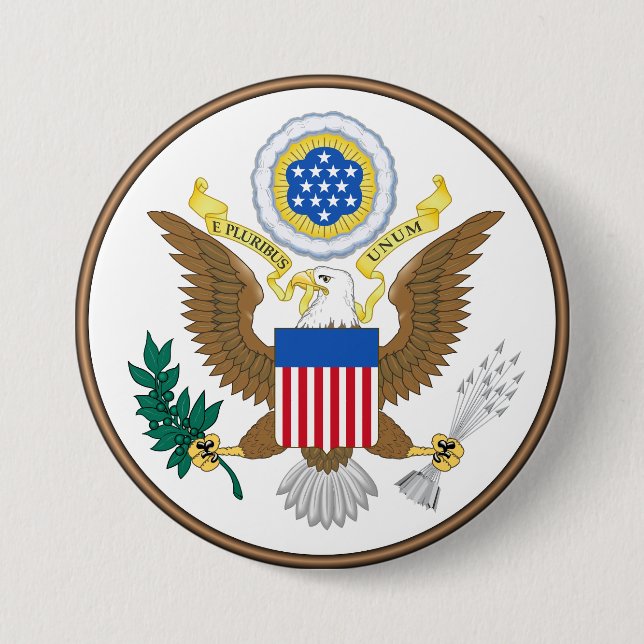 Obverse of the Great Seal 3 Inch Round Button (Front)