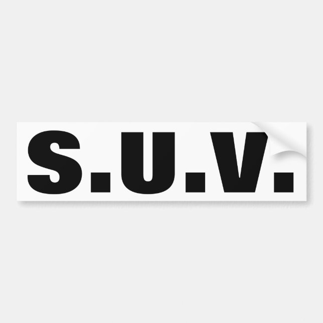 Obvious SUV Bumper Sticker (Front)