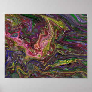 Obviously Crazy Cool Paisley Abstract Poster Print