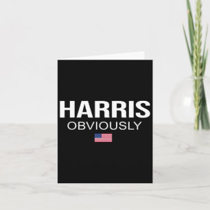 Obviously For President 2024 Kamala American Flag  Card