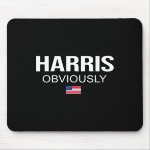 Obviously For President 2024 Kamala American Flag Mouse Pad
