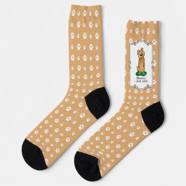 Obviously I have issues - Funny dog with problems Socks (Left)
