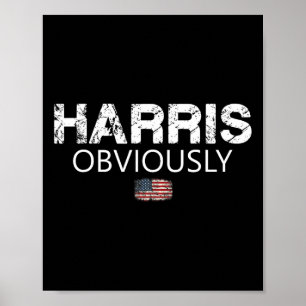 Obviously Usa Flag Kamala Harris For President 202 Poster